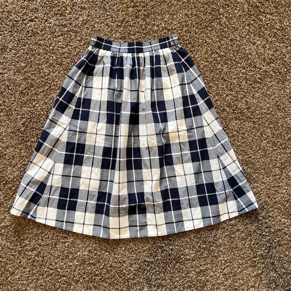 Alex Mill pull on skirt in plaid size S